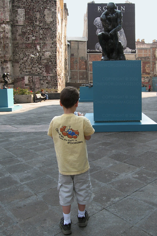 [Photograph: Bradley Admiring The Thinker]