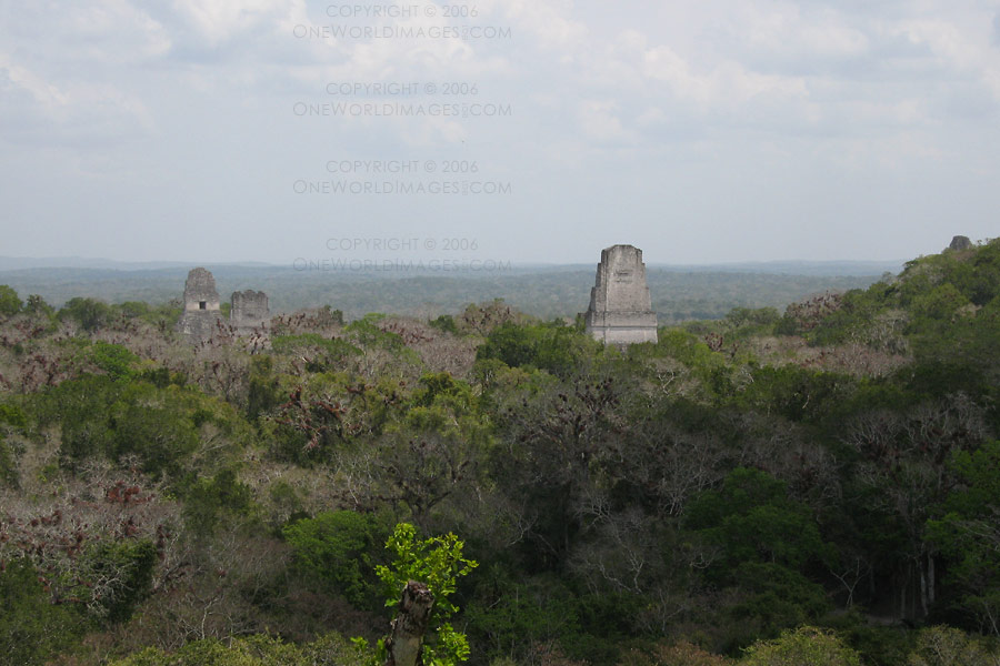 [Photograph: Temples I, II, III, and V]